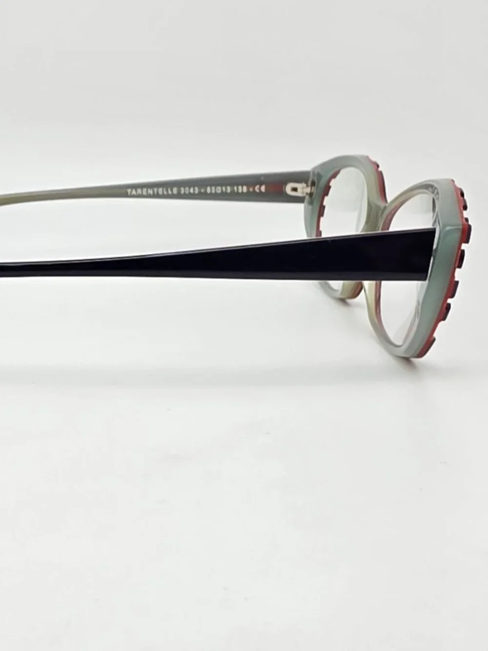 Jean Lafont Paris Tarentelle 3043 Blue Red Cat Eye Eyeglasses Frame w/ Case 53mm